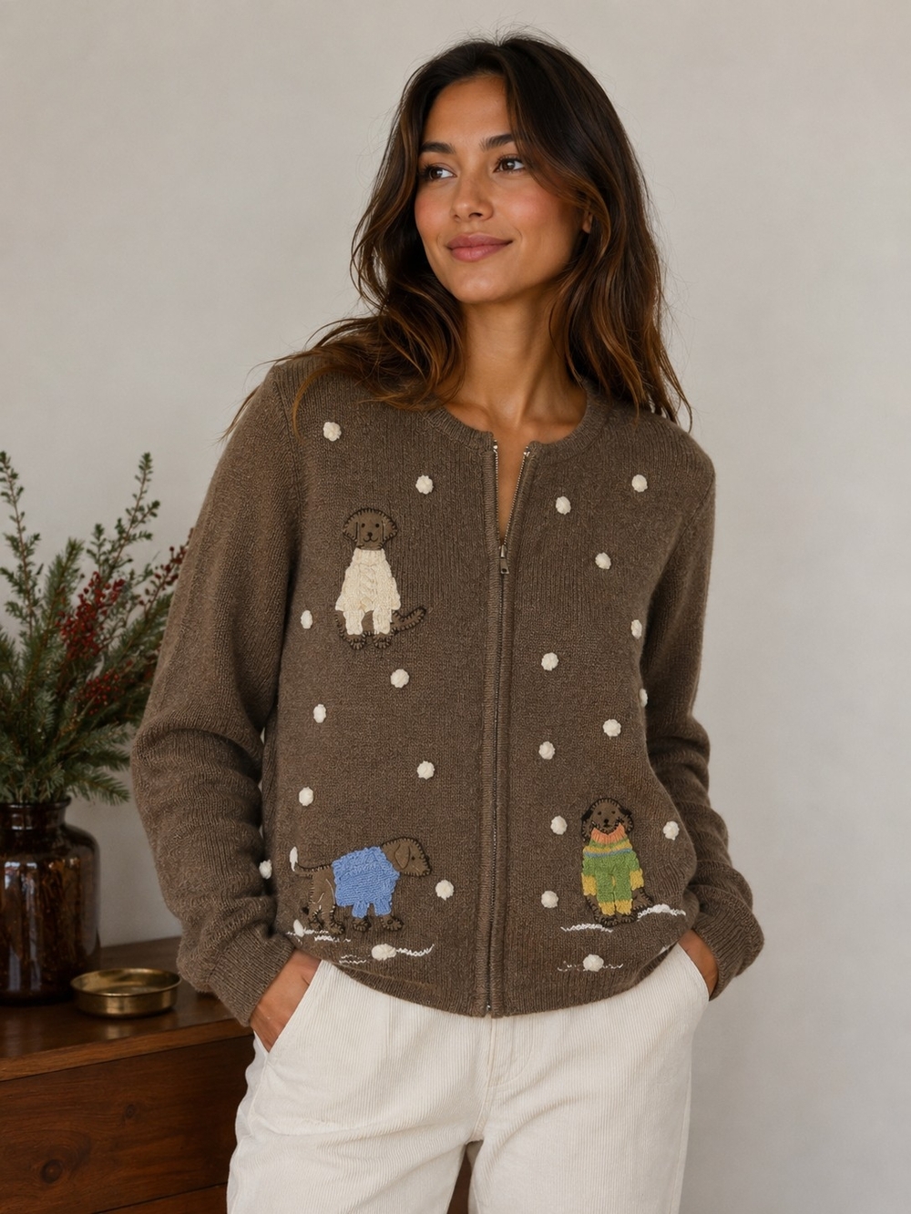 Vtg - Liz Claiborne Crazy Horse Sweater